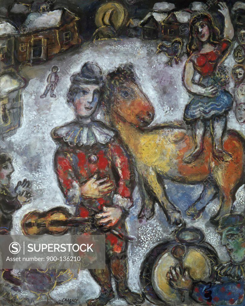 Stock Photo: 900-136210 Circus in Town by Marc Chagall, 1887-1985