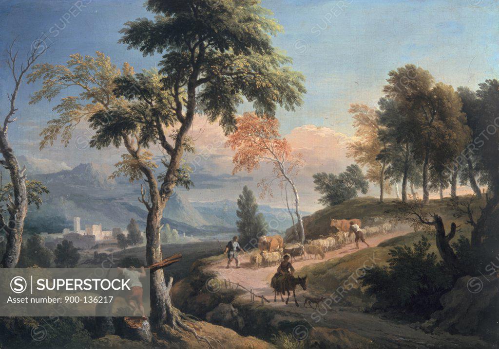 Stock Photo: 900-136217 Southern Landscape, Dietrich,  Christian W.E. (1712-1774/German)