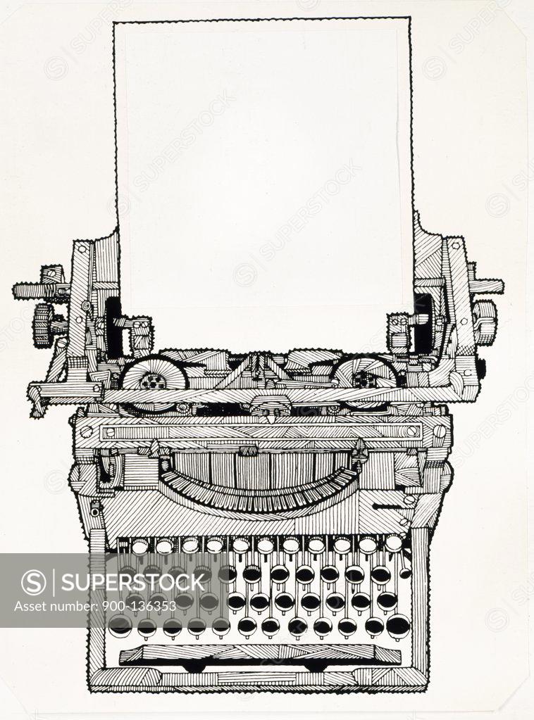 Stock Photo: 900-136353 Manual Typewriter, artist unknown