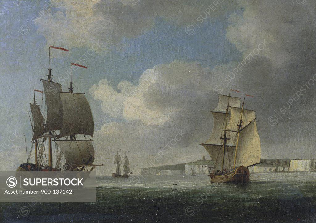 Stock Photo: 900-137142 Shipping Off the South Coast of England Charles Brooking (1723-1759/British) 