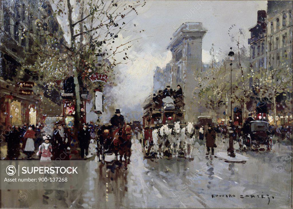Stock Photo: 900-137268 Port Saint Denis in Paris by Edouard-Leon Cortes *This image may require additional rights ???, 1882-1969