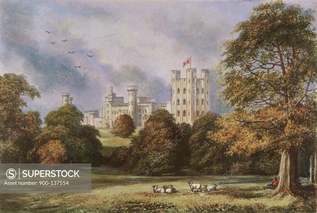 Stock Photo: 900-137554 Penrhyn Castle, Carnarvonshire  World History/Great Britian 