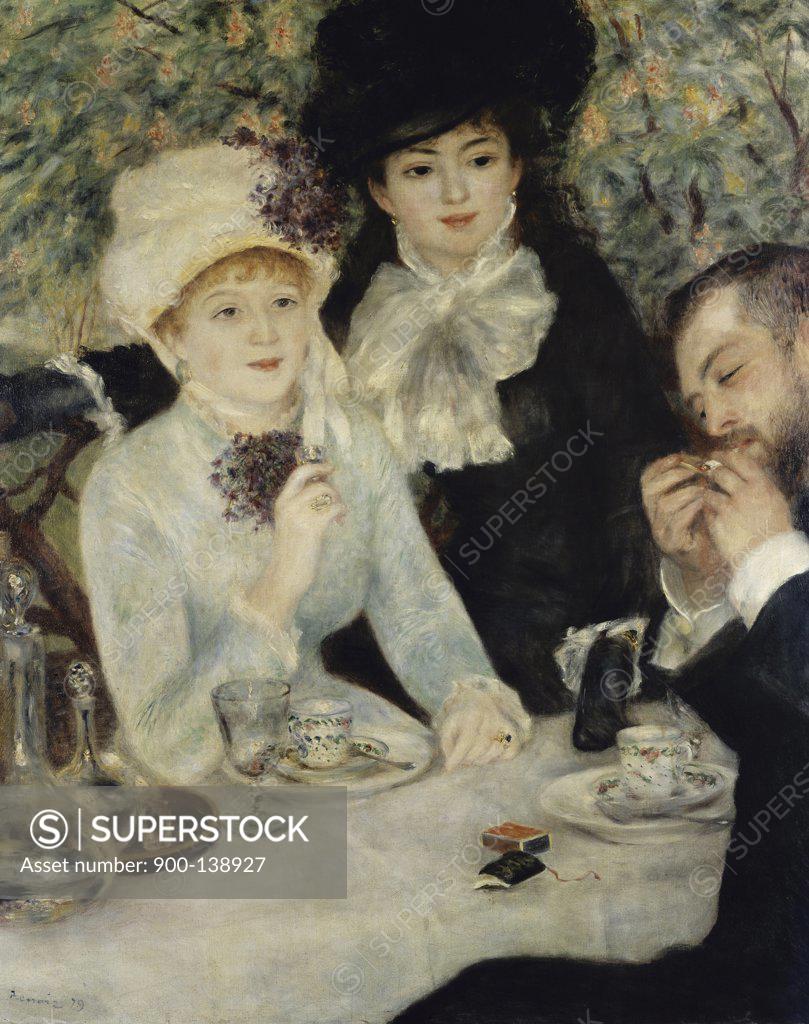 Stock Photo: 900-138927 After Lunch 1879 Pierre-Auguste Renoir (1841-1919/French) Oil on Canvas Stadel Art Institute, Frankfurt am Main, Germany 