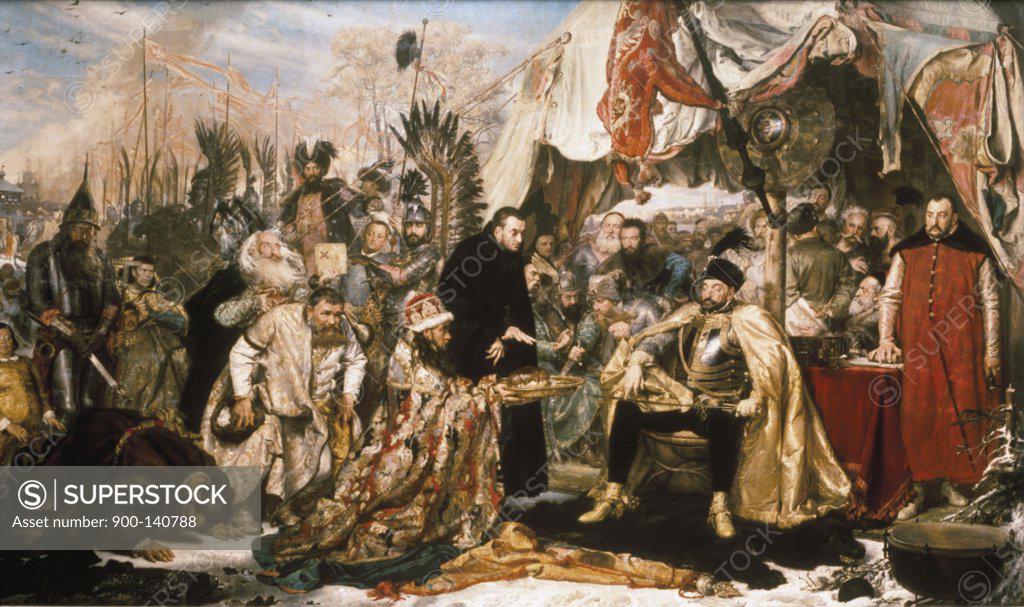 Stock Photo: 900-140788 The Homage Of The Prussians Jan Matejko (1838-1893, Polish) 