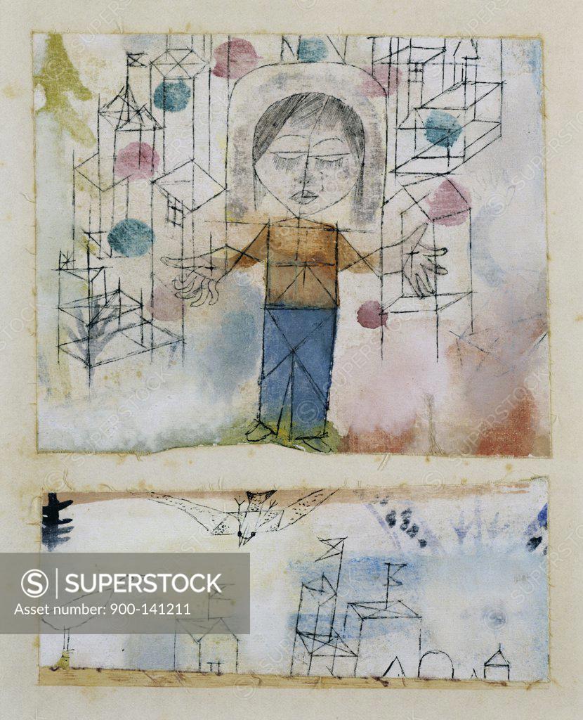 Stock Photo: 900-141211 The Gifted Boy Paul Klee (1879-1940 /Swiss) Ink with watercolor   