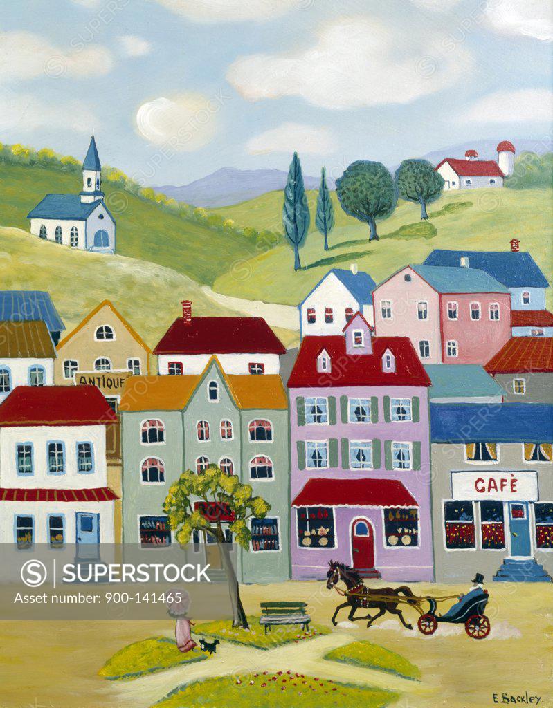 Stock Photo: 900-141465 Quiet Village by E. Backley