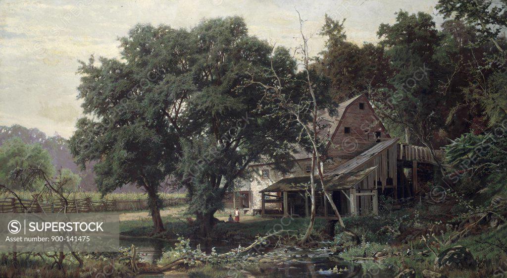 Stock Photo: 900-141475 The Old Mill by Hugh Bolton Jones, (1848-1927)