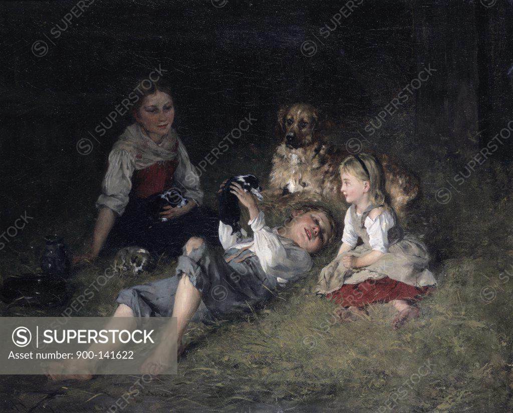 Stock Photo: 900-141622 New Friends by Alfons Spring, (1843-1908)