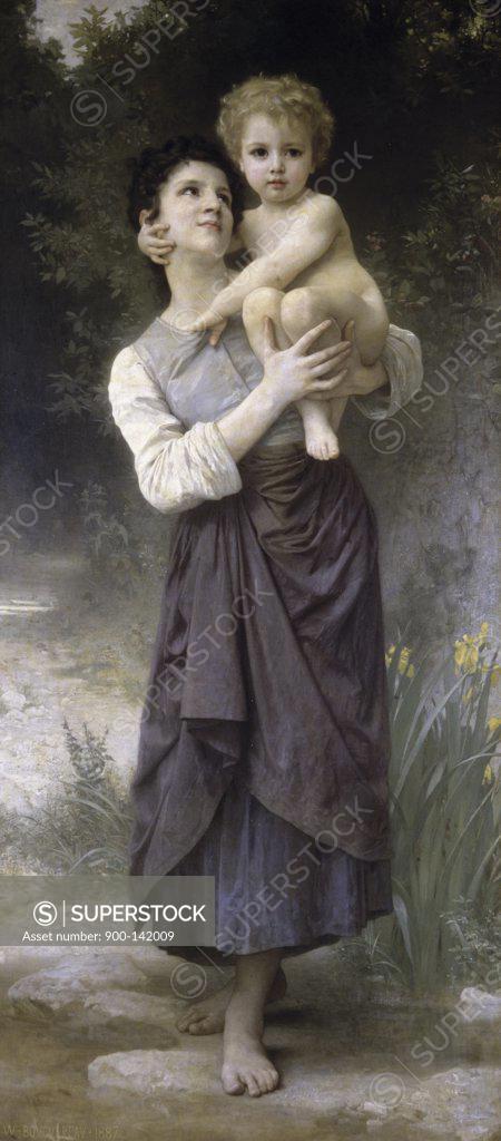 Stock Photo: 900-142009 Brother & Sister William-Adolphe Bouguereau (1825-1905/French)