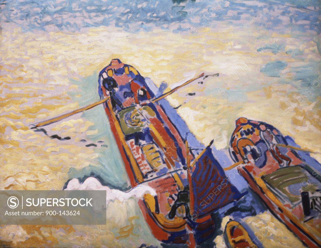 Stock Photo: 900-143624 Two Barges by Andre Derain, 1905-06, 1880-1954, France, Paris, Centre Georges Pompidou, Musee National d' Art Moderne