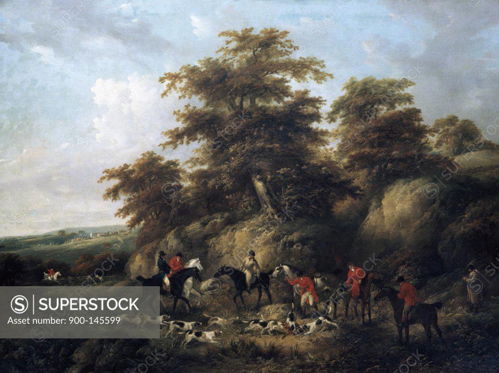 Stock Photo: 900-145599 The End of the Hunt C. 1794 George Morland (1762/3-1804 British) National Gallery of Art, Washington D.C. 