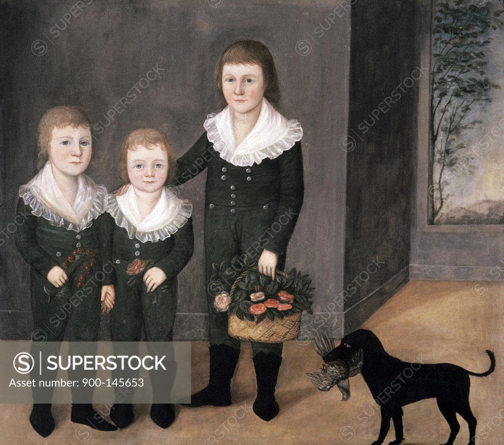Stock Photo: 900-145653 The Westwood Children  c. 1807  Joshua Johnson (National Gallery of Art)  Washington D.C. 