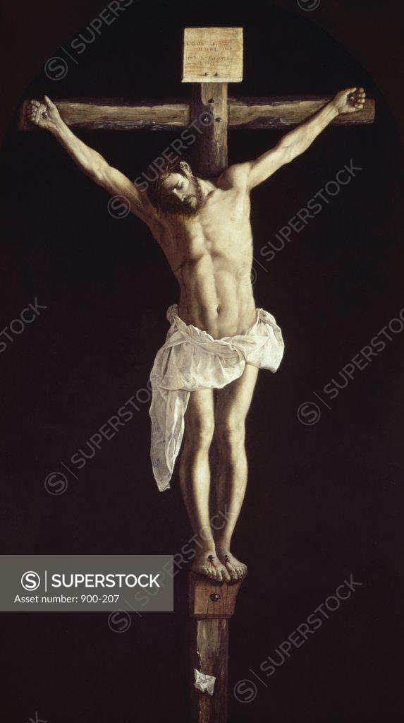 Stock Photo: 900-207 The Crucified Christ Francisco de Zurbaran (1598-1664 Spanish)