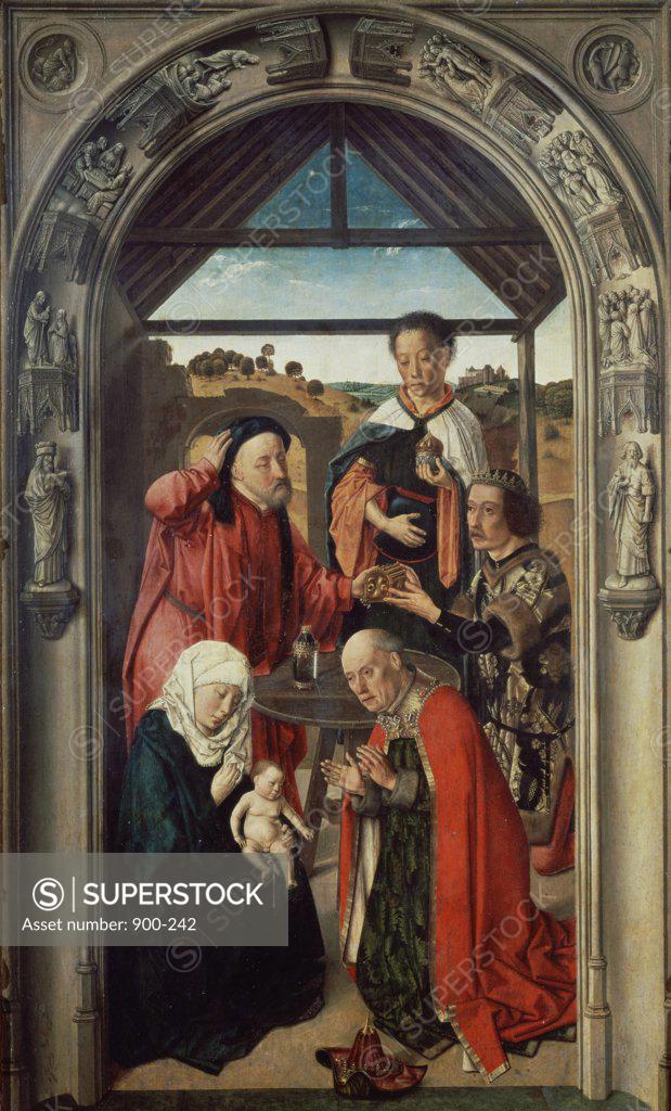 Stock Photo: 900-242 The Adoration Of The Magi Dieric Bouts the Elder (C.1415-1475 Netherlandish) 