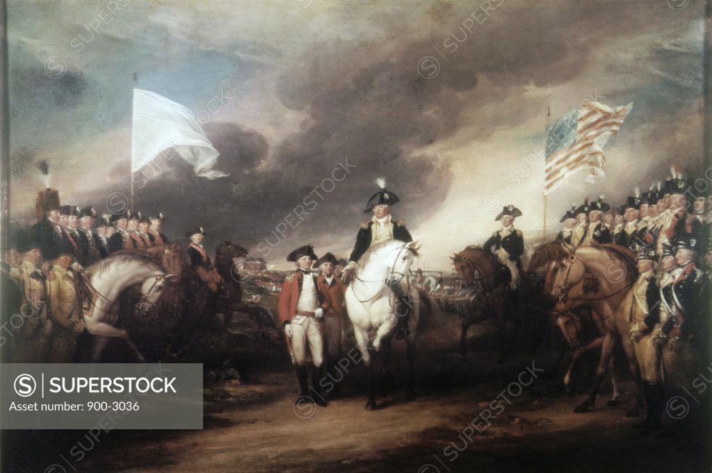 Stock Photo: 900-3036 Surrender of Lord Cornwallis 10/19/1781 John Trumbull (1756-1843 American)