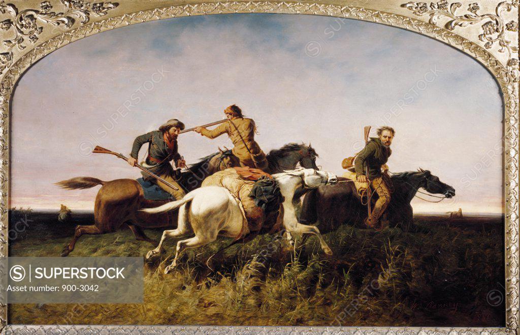 Stock Photo: 900-3042 The Retreat by William Tylee Ranney, (1813-1857)