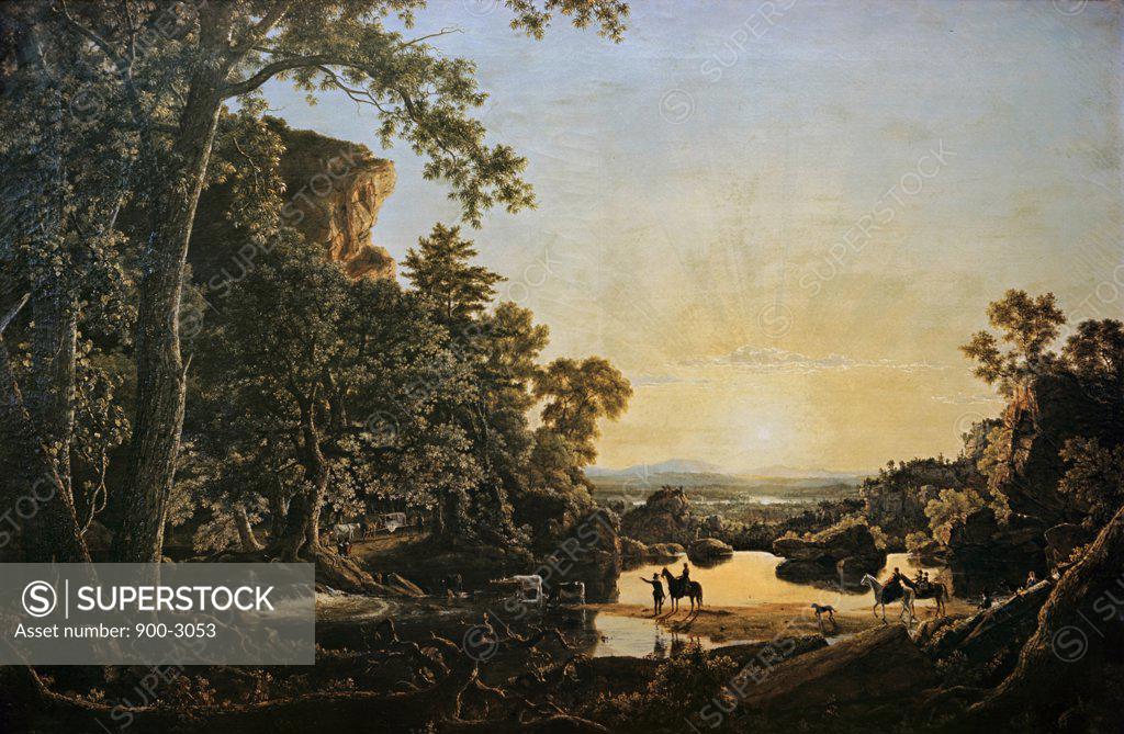 Stock Photo: 900-3053 Thomas Hooker's Party Coming to Hartford  Frederic Edwin Church (1826-1900 American)