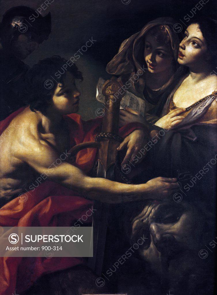 Stock Photo: 900-314 David Victorious by Giacinto Brandi, (1623-1691)