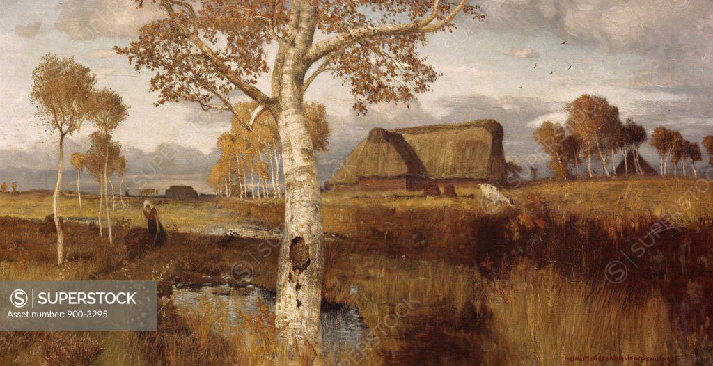 Stock Photo: 900-3295 Fall in the Country by Otto Modersohn,  (1865-1943)