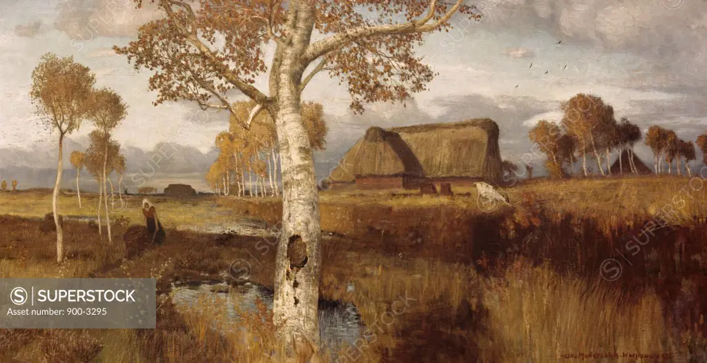 Fall in the Country by Otto Modersohn,  (1865-1943)