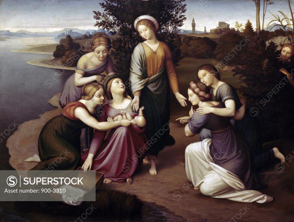 Stock Photo: 900-3310 The Discovery of Moses by Johann Friedrich Overbeck, (1789-1869)