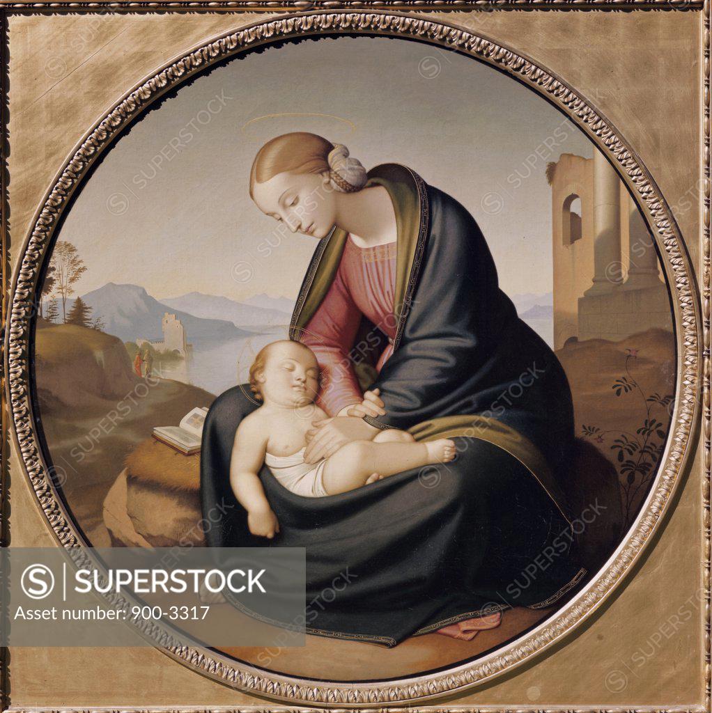 Stock Photo: 900-3317 Madonna & Child  Johann Friedrich Overbeck (1789-1869 German) 