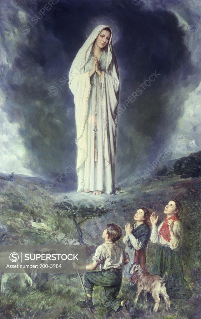 Stock Photo: 900-3984 Our Lady of Fatima Artist Unknown