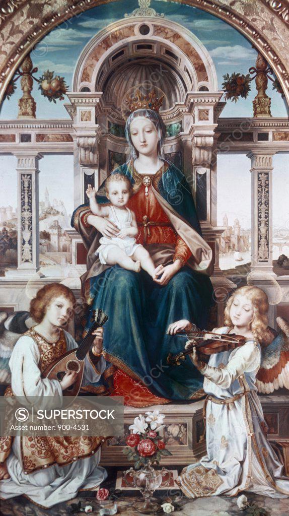 Stock Photo: 900-4531 Virgin and Child, unknown artist, 17th Century