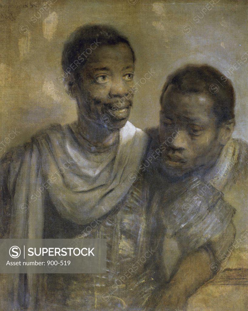 Stock Photo: 900-519 Two Black Men 1661 Rembrandt van Rijn (1606-1669/Dutch) Oil on Canvas Mauritshuis, the Hague, Holland