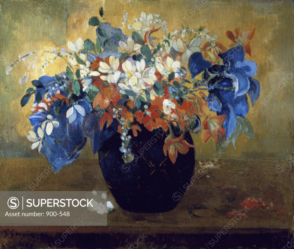 Stock Photo: 900-548 Flower Piece Paul Gauguin (1848-1903 French) National Gallery, London, England
