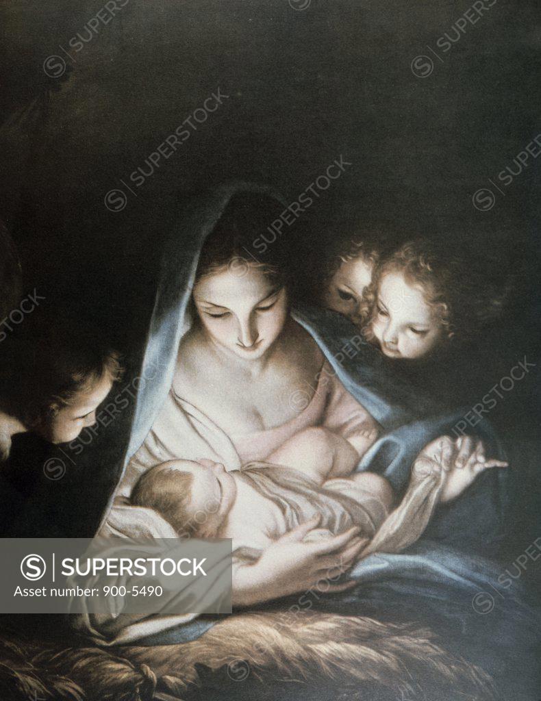 Stock Photo: 900-5490 Madonna & Child #1  Carlo Maratti (1625-1713 Italian) 