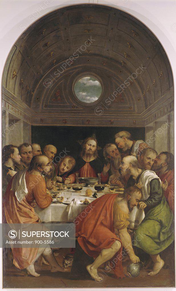 Stock Photo: 900-5586 The Last Supper Romanino (1485-1566 Italian) 