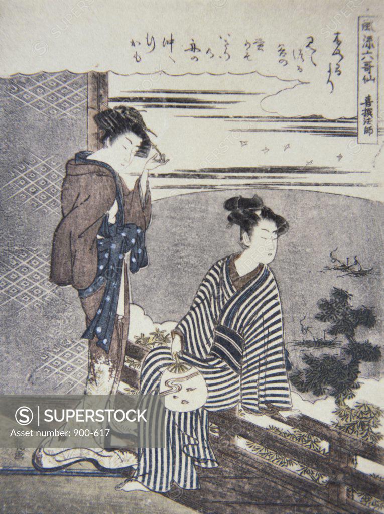 Stock Photo: 900-617 Two Women Isoja Koryusai (1721-1789 Japanese) 