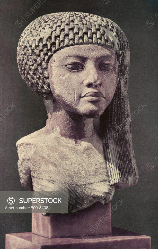 Stock Photo: 900-6408 Amarnian Princess 1370 BC Egyptian Art Limestone