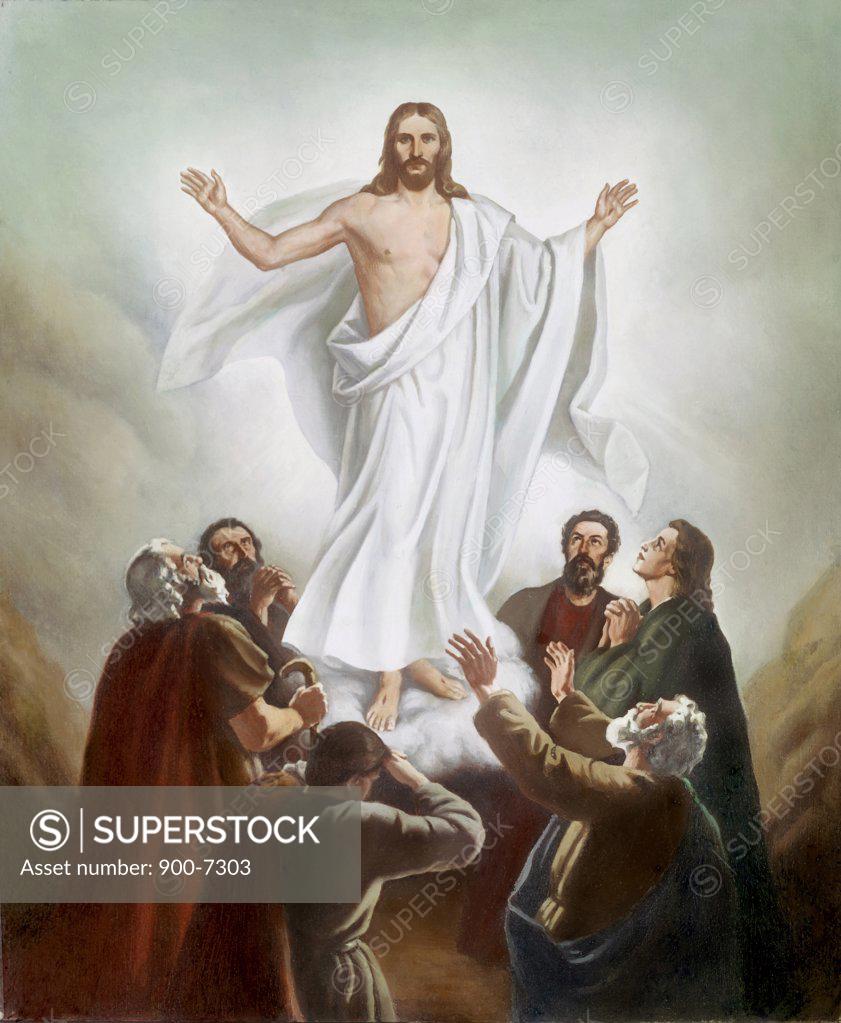 Stock Photo: 900-7303 The Ascension Otto Ludwig (19th C. German) 