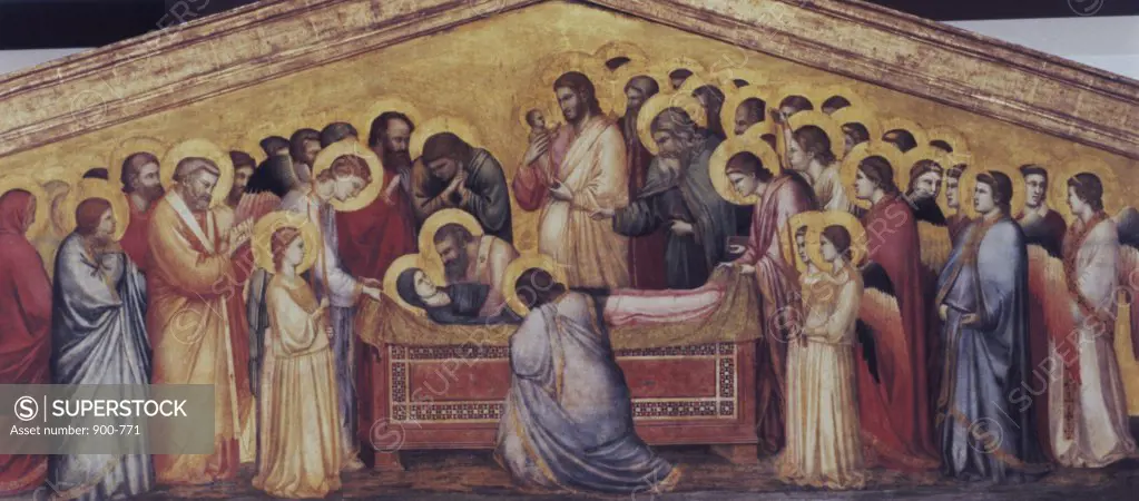 The Death of Mary Giotto (ca.1266-1337/Italian) Tempera/Wood Panel Staatliche Museen Preussischer Kulturbesitz (Gemaldegalerie) Berlin, Germany