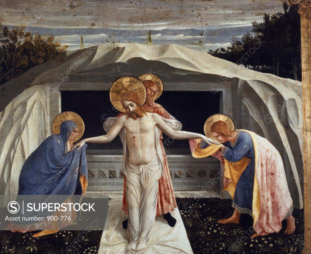 Stock Photo: 900-776 Burial of Christ by Fra Angelico, (1387-1455), Germany, Munich, Alte Pinakothek