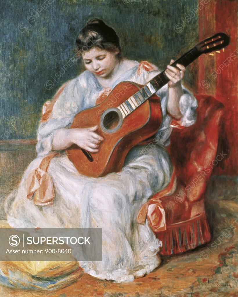 Stock Photo: 900-8040 The Guitar Player Pierre-Auguste Renoir (1841-1919/French) Oil on Canvas 