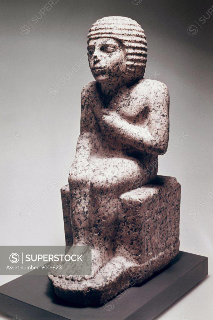 Stock Photo: 900-823 Meten, An Official  C.2600 BC Egyptian Art(- ) Sculpture Staatliche Museen Preussischer Kulturbesitz, (Agyptisches Museum und Papyrussammlung), Berlin