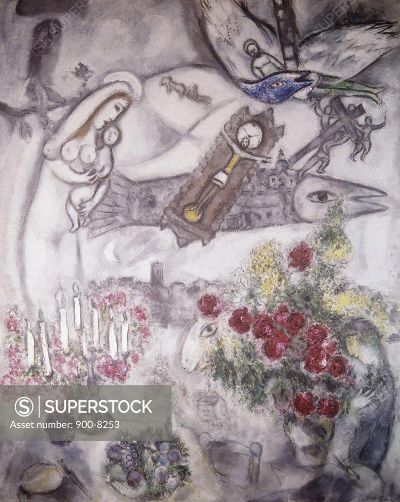 Stock Photo: 900-8253 Madonna With Fishes by Marc Chagall, 1887-1985