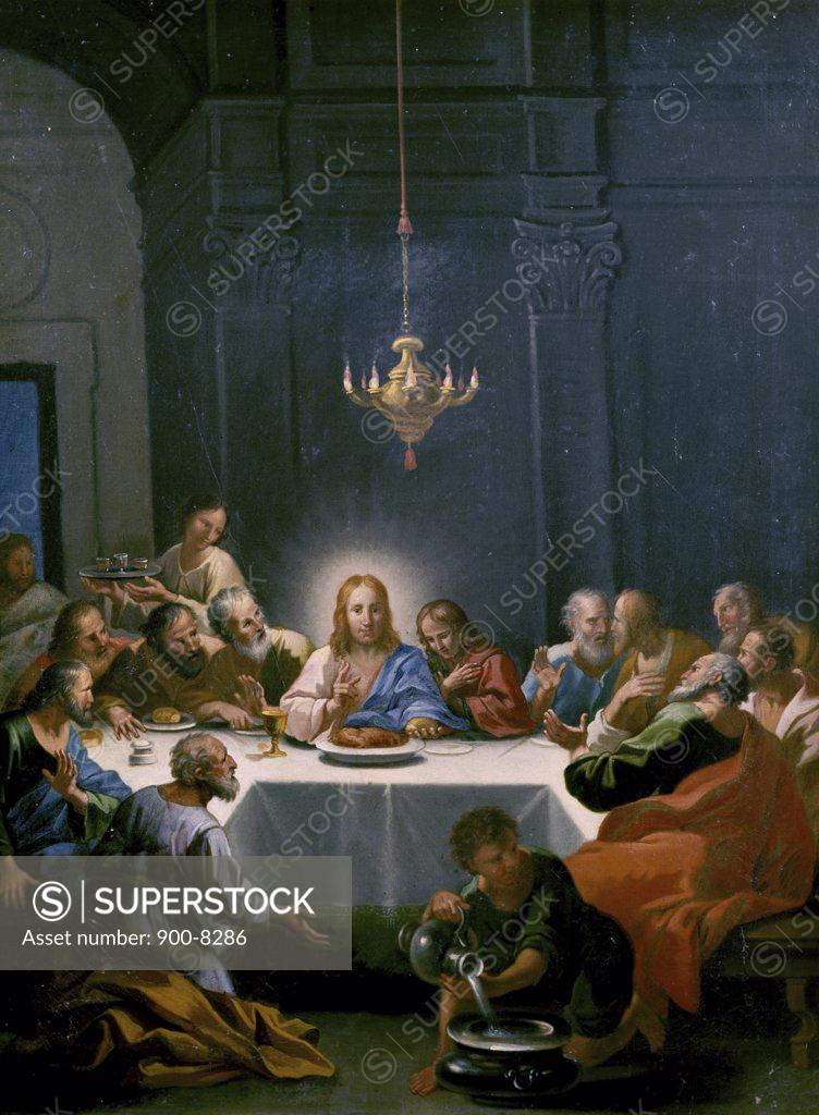 Stock Photo: 900-8286 The Last Supper Hendrick Krock (1677-1738/Danish) 