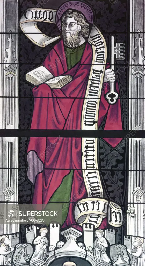 Apostle Peter,  stained glass,  13th century