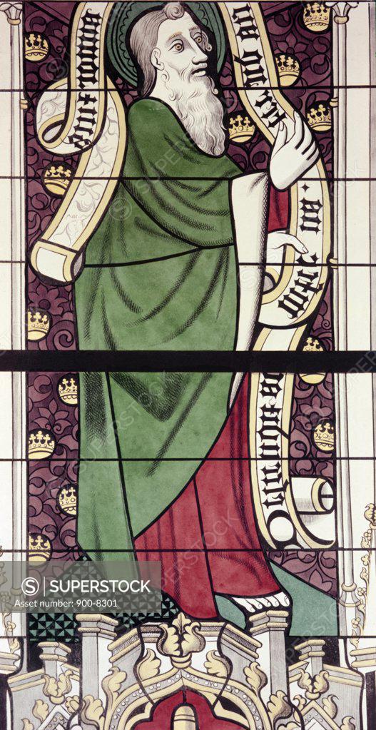 Stock Photo: 900-8301 Apostle Thomas,  stained glass,  13th century
