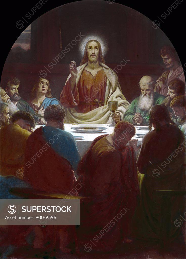 Stock Photo: 900-9596 The Last Supper,  by Gustave Wegener,  1817-1877