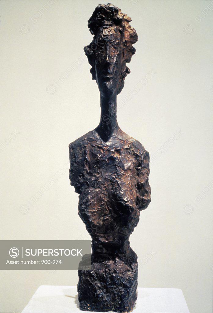 Stock Photo: 900-974 Bust of Diane Bataille by Alberto Giacometti, 1901-1966, Private Collection