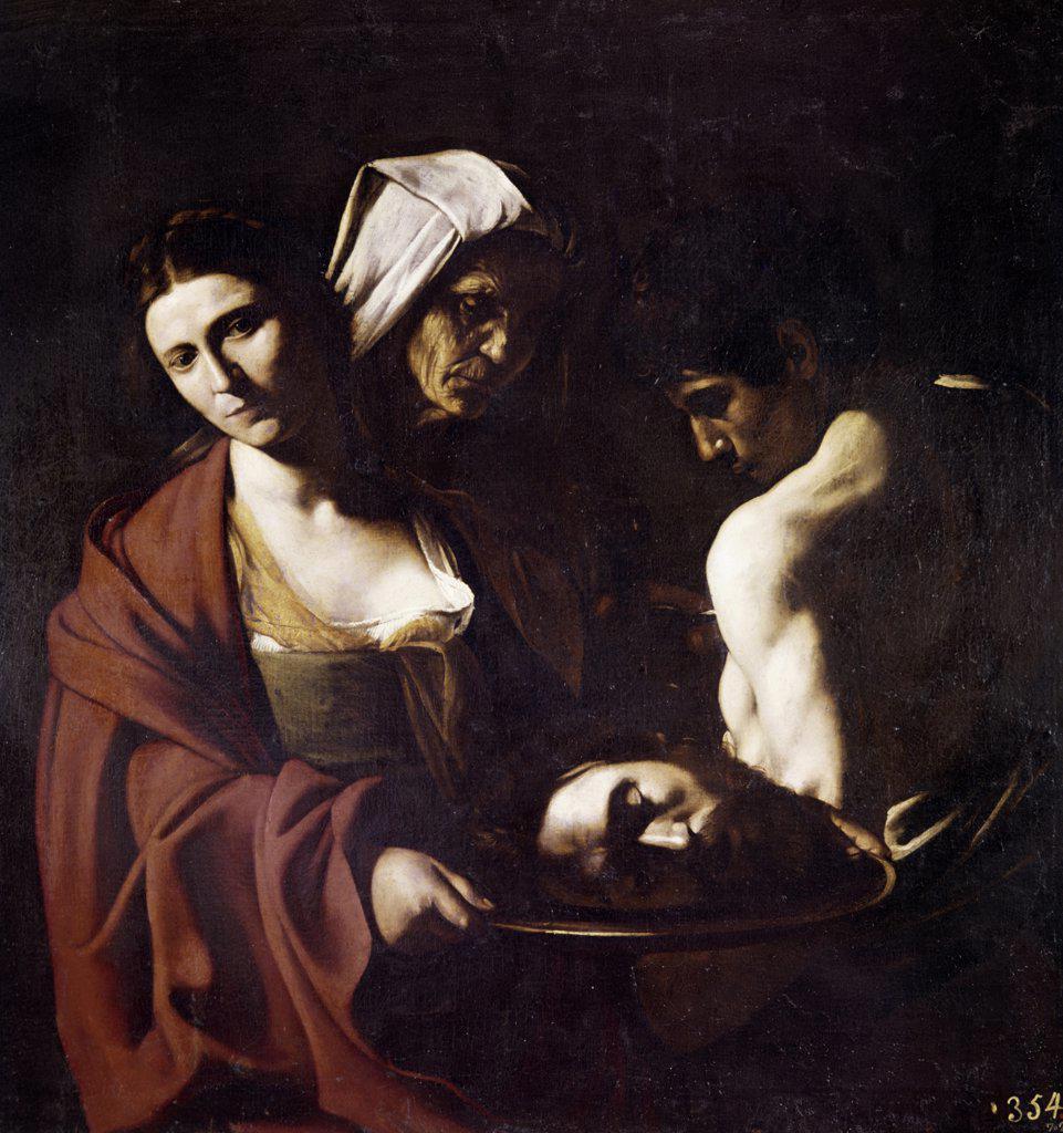 Salome with head of John The Baptist by Michelangelo Caravaggio, 1571-1610
