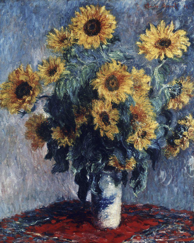 Sunflowers Claude Monet (1840-1926/French) Oil on Canvas Metropolitan Museum of Art, New York City, New York, USA 