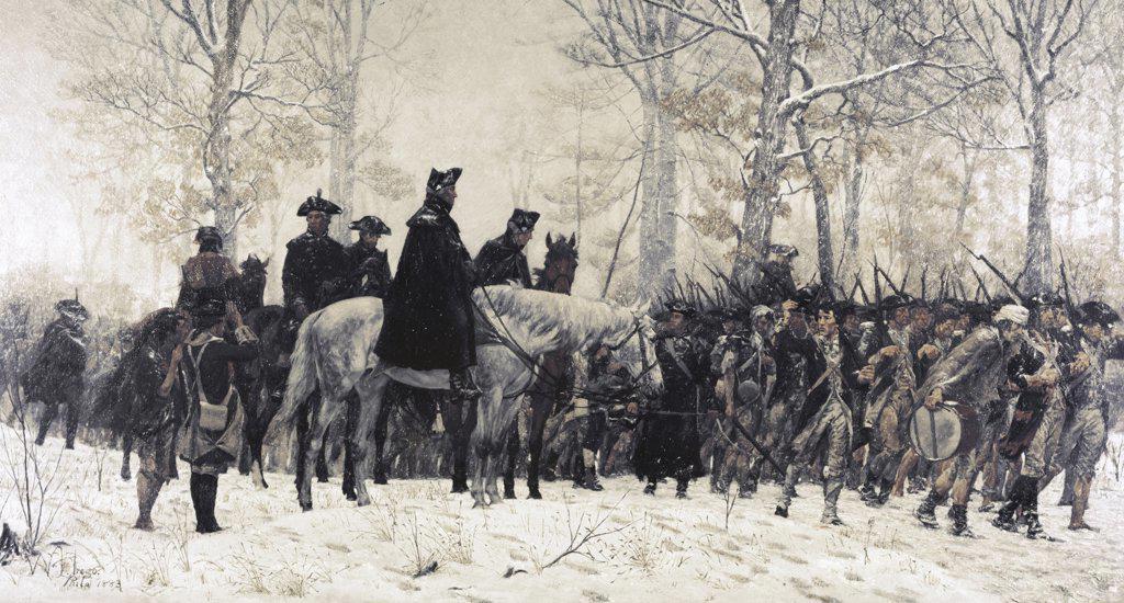 Washington Reviewing His Troops at Valley Forge William T. Trego (1859-1909/American)