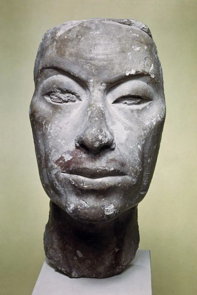 Mask of a Man, 1350 B.C., Egyptian Art, Staatliche Museen Preussischer Kulturbesitz,