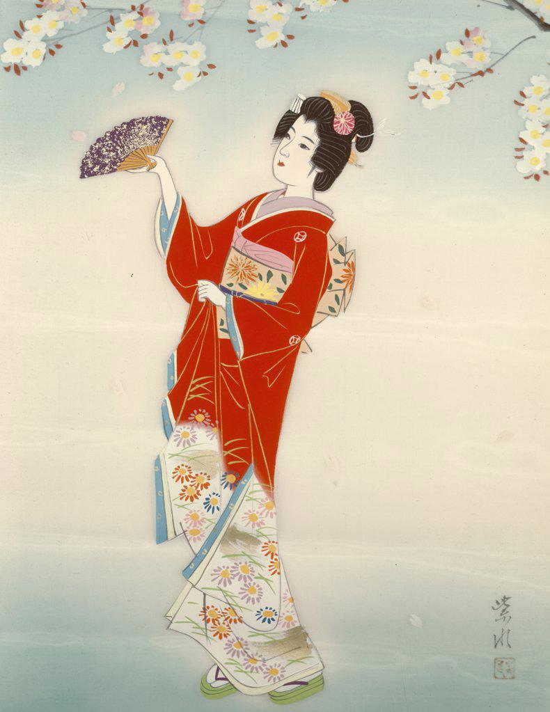 Girl in a Scarlet Kimono,  by Shisui